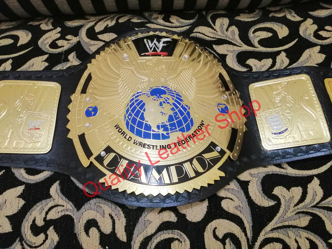 WWF Attitude Era Big Eagle Scratch Logo Championship belt Gold | Etsy