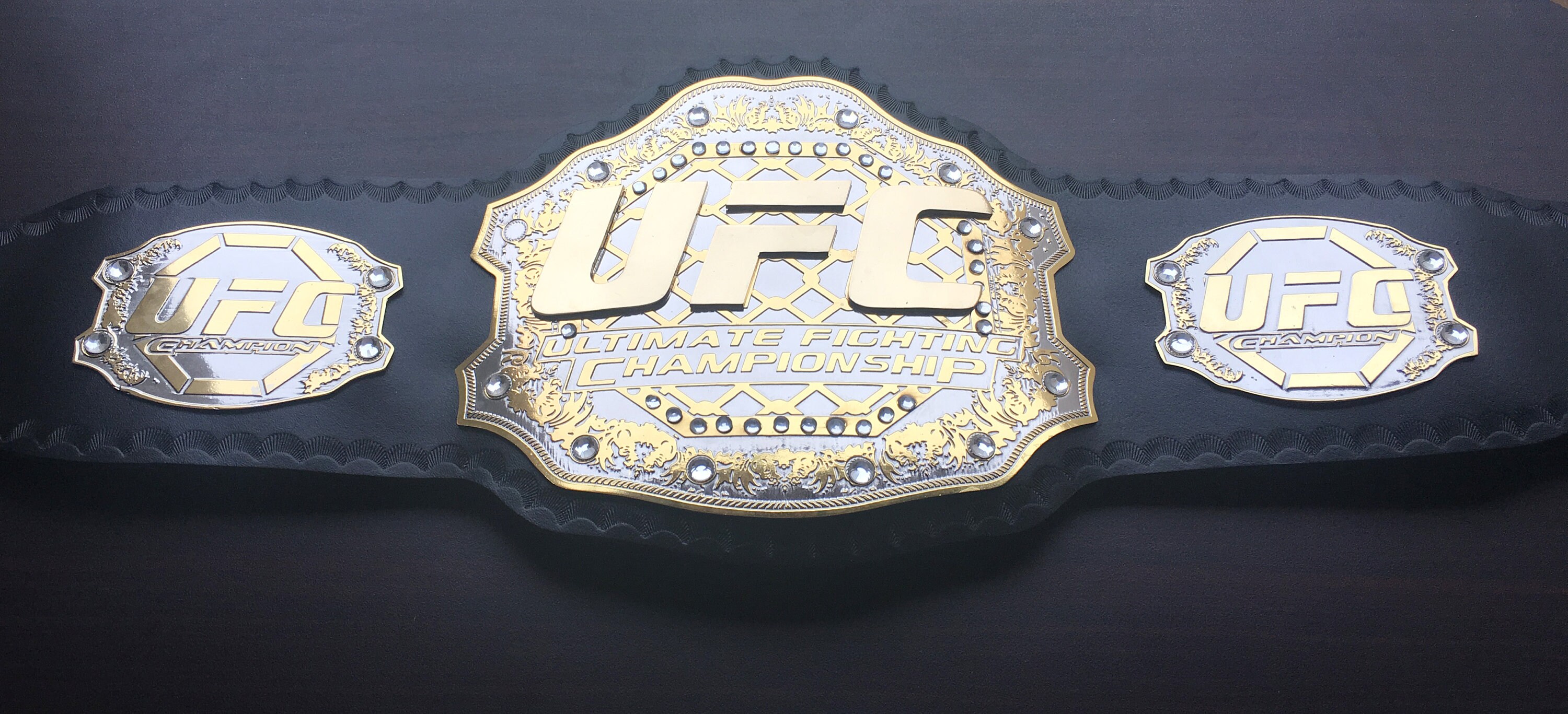 UFC Ultimate Championship Replica Belt Adult Size Dual Gold Etsy
