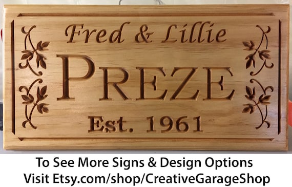 Family Name Signs Cabin Signs Mr And Mrs Wood Sign Etsy