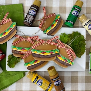 Hand-painted Hamburger Ornament