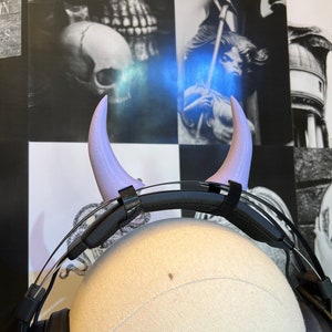 Pastel Devil Horn Headset Accessory