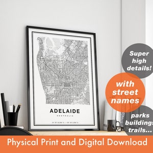 Adelaide Map, Adelaide City Map Print, Adelaide Map Print, Adelaide Art, Adelaide Poster, Adelaide Map Art, Map of Adelaide Australia
