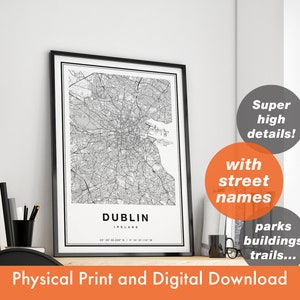Mapa de Dublin, mapa da cidade de Dublin, impressão de Dublin, pôster de Dublin, mapa de Dublin, impressão de mapa de Dublin para impressão, mapa de ruas de Dublin, impressão artística de Dublin,
