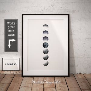 Moon Phase, Moon Phases Print, La Luna Art, Moon Phase Wall Art, Phases of the Moon Poster, Lunar Phase Print, Moon Cycle Printable, La Lune