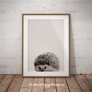 Hedgehog, Woodland Nursery, Print Set Woodland, Forest Animals, Woodland Creatures, Forest Nursery Print, Black And White Nursery, image 2