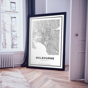 Melbourne Map Print, Printable Map Of Melbourne, City Map Art, Melbourne Print Poster Gift, Melbourne Map Art, Melbourne Poster image 4