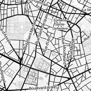 Paris Map Print, Printable Map of Paris, City Map Art, Paris Print ...