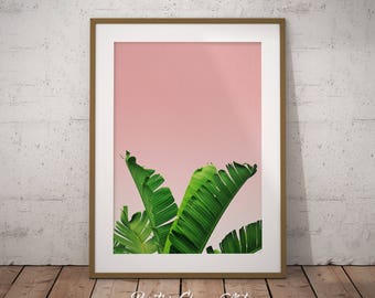 Banana Leaf Print, Tropical Leaf Art Print , Banana Leaf, Banana Tree Leaf, Banana Leaf Printable, Plant Leaf Print Art, Modern Leaf Art