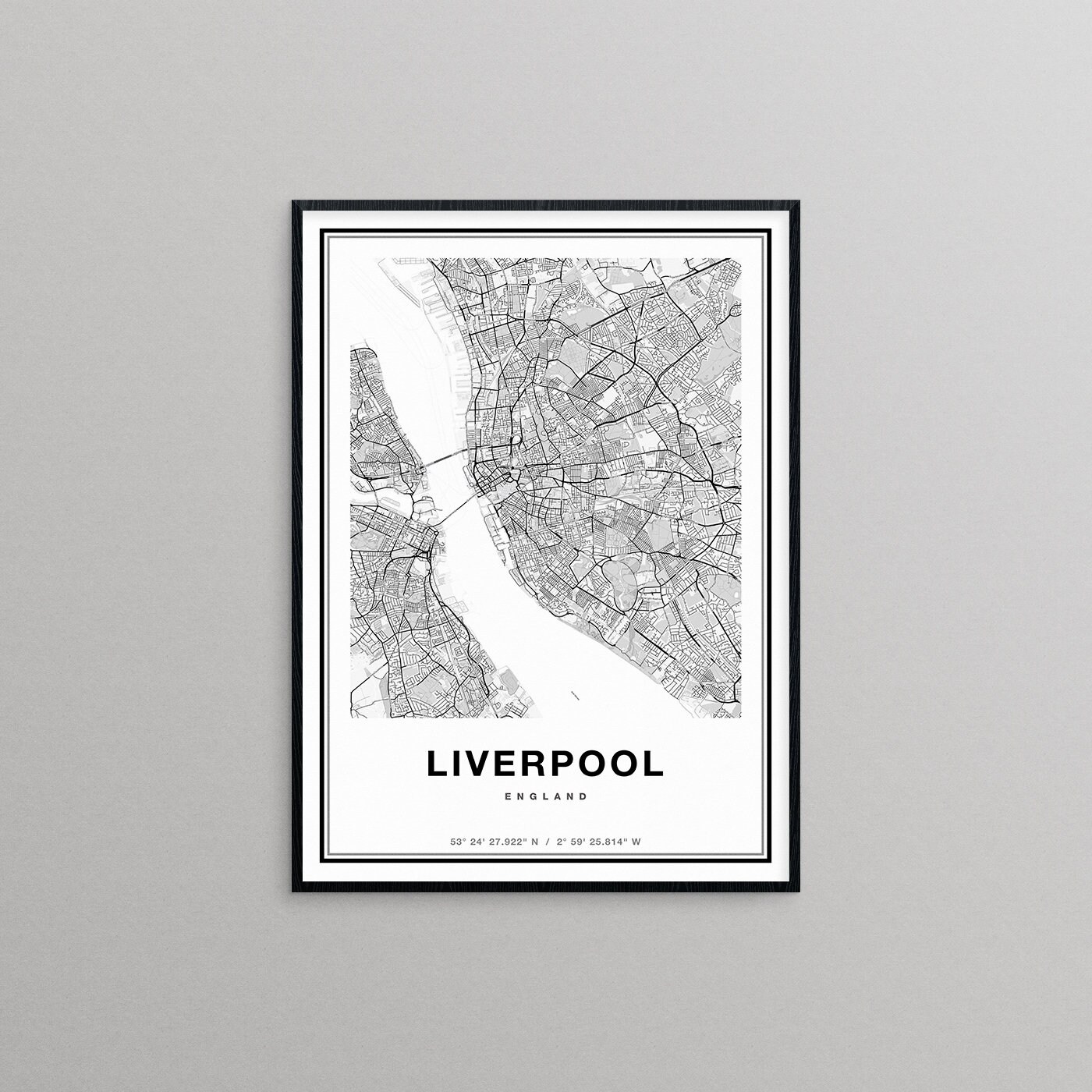Liverpool Map Print Liverpool City Map Print Liverpool | Etsy