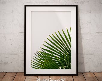 Palm Leaf, Palm Leaf Print, Tropical Leaf Print, Palm Tree Leaf Print, Tropical Wall Art, Palm Leaf Art, Palm Leaf Poster, Printable Leaf