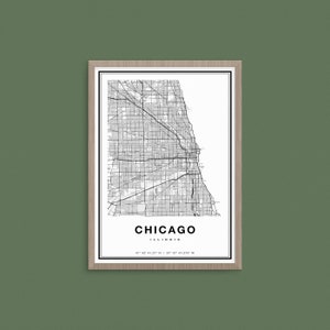 Chicago Map Print, Chicago City Map Print, Chicago Print, Chicago Art, Chicago Poster, Chicago Map Art, Map of Chicago Illinois image 10