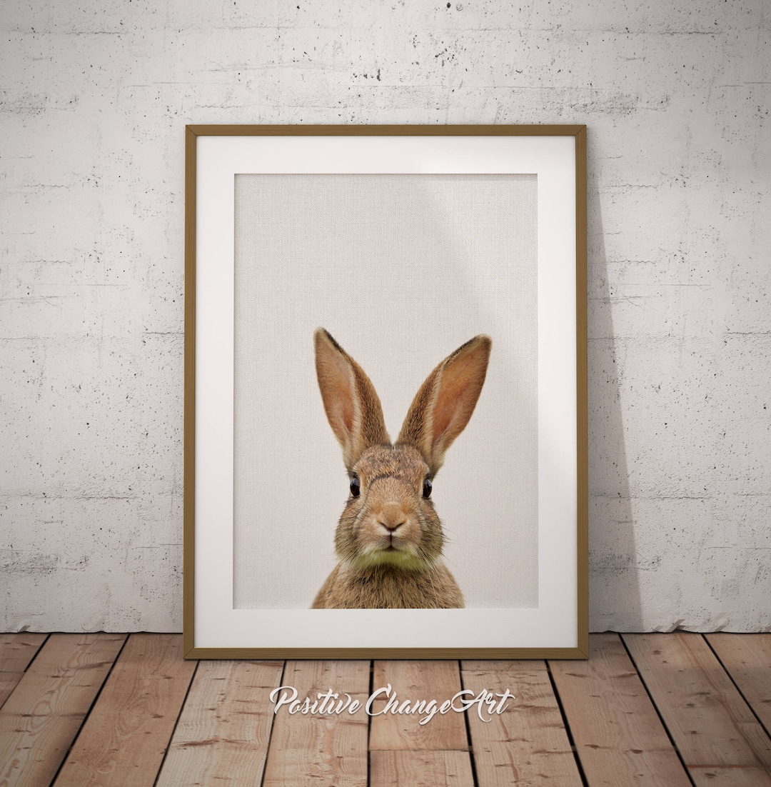 Rabbit Print, Nursery Rabbit, Nursery Woodland Rabbit, Woodland Rabbit ...