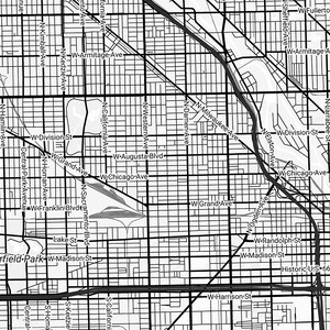Chicago Map Print, Chicago City Map Print, Chicago Print, Chicago Art, Chicago Poster, Chicago Map Art, Map of Chicago Illinois image 5