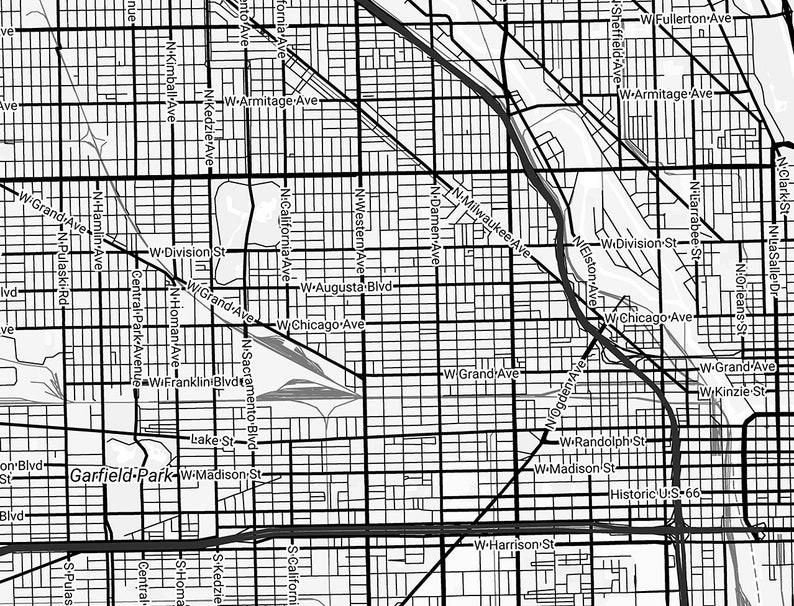 Chicago Map Print, Chicago City Map Print, Chicago Print, Chicago Art, Chicago Poster, Chicago Map Art, Map of Chicago Illinois image 5