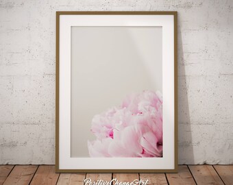 Pink Peony Print, Peony Wall Art, Peony Art, Botanical Poster, Peony Print Art, Peony Poster, Blush Pink Peony Printable, Peony Flower Art