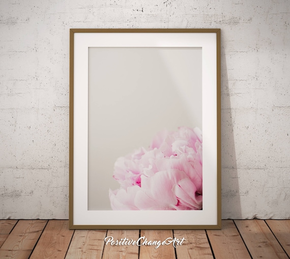 Pink Peony Print, Peony Wall Art, Peony Art, Botanical Poster, Peony Print Art, Peony Poster, Blush Pink Peony Printable, Peony Flower Art