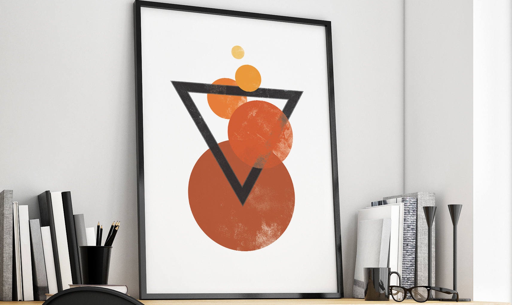 Geometric Poster, Geometric Art, Minimalist Print, Triangle Print Art ...