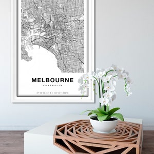 Melbourne Map Print, Printable Map Of Melbourne, City Map Art, Melbourne Print Poster Gift, Melbourne Map Art, Melbourne Poster image 2