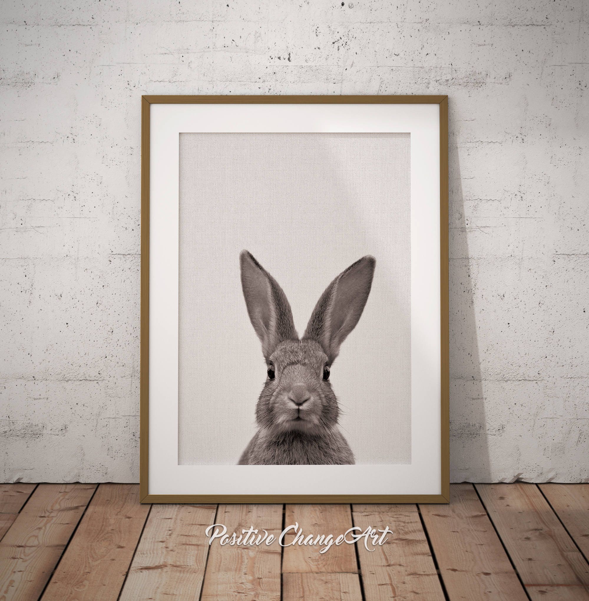 Woodland Nursery Rabbit Rabbit Print Woodland Bunny Wall | Etsy