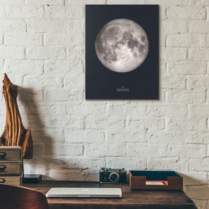 Moon Print, Full Moon Wall Art, Moon Poster, Moon Printable, Lunar Print, Full Moon Print, Moon Phase Art Print, La Luna Print, Moon Decor image 5