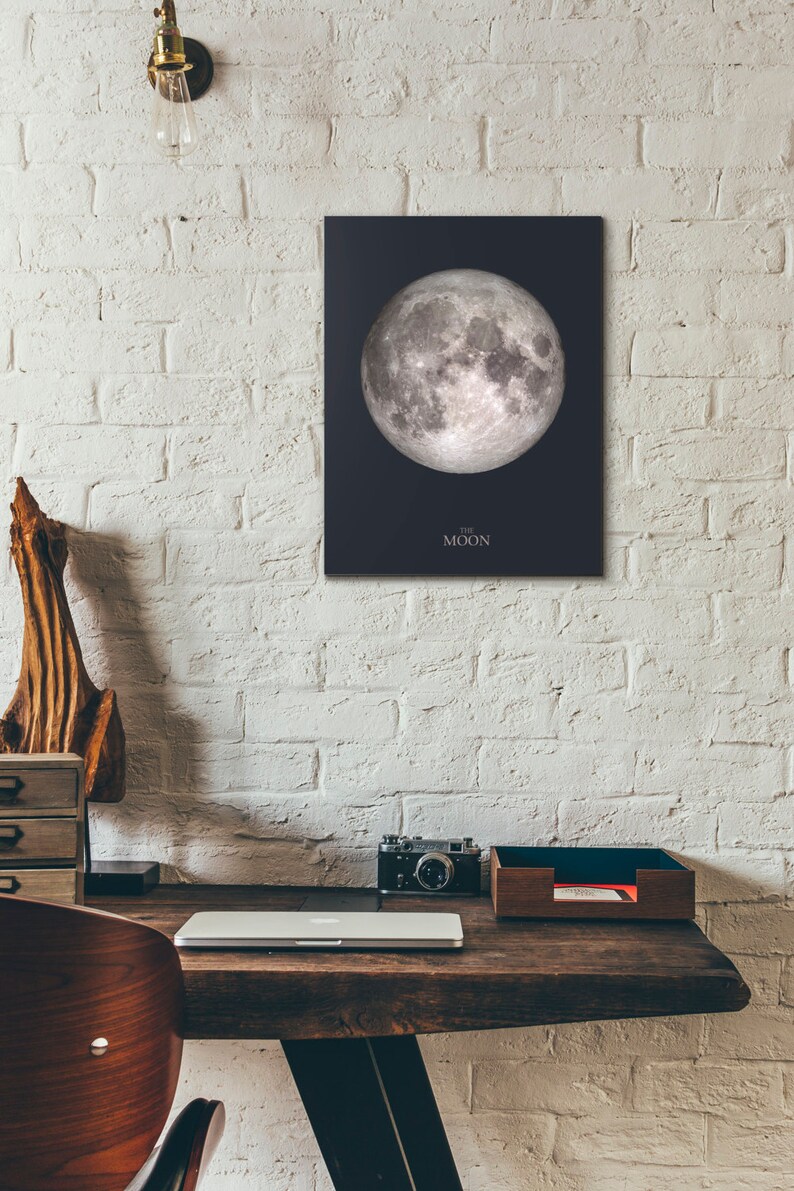 Moon Print, Full Moon Wall Art, Moon Poster, Moon Printable, Lunar Print, Full Moon Print, Moon Phase Art Print, La Luna Print, Moon Decor image 5