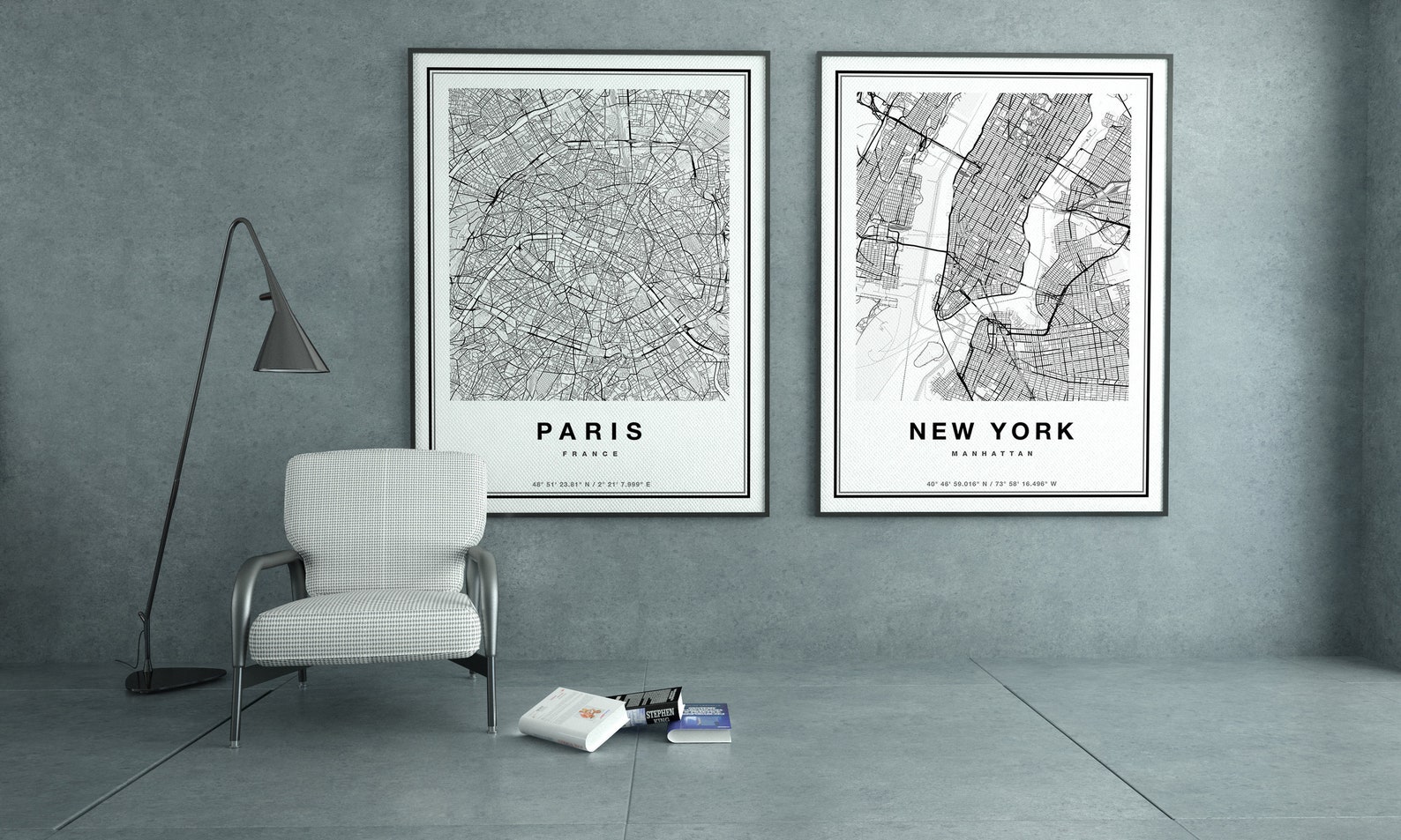 Paris Map Print Printable Map of Paris City Map Art Paris | Etsy