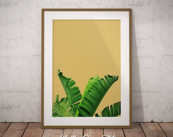 Banana Leaf, Banana Leaf Print, Banana Leaf Printable, Banana Leaf Art Print, Tropical Leaf Print Art, Banana Leaves Wall Decor, Plant leaf
