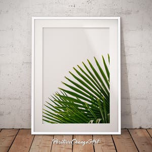 Palm Leaf, Palm Leaf Print, Tropical Leaf Print, Palm Tree Leaf Print, Tropical Wall Art, Palm Leaf Art, Palm Leaf Poster, Printable Leaf image 3