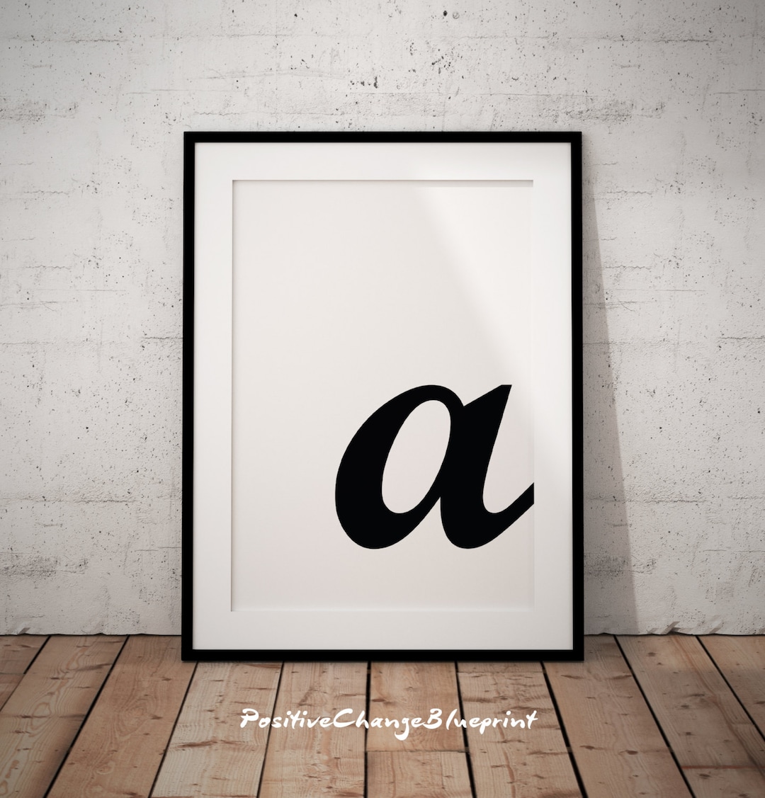 Letter A Art, Black Letter A, Letter A Wall Art, Letter A Printable