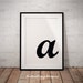 Letter A Art, Black Letter A, Letter A Wall Art, Letter A Printable ...