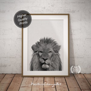 Löwe Print, Löwe Kunst, Safari Kinderzimmer Deko, Safari Tier Druck, Kinderzimmer Kunstdruck, Safari Tier Dekor, Löwe Printable