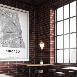 Chicago Map Print, Chicago City Map Print, Chicago Print, Chicago Art, Chicago Poster, Chicago Map Art, Map of Chicago Illinois image 6