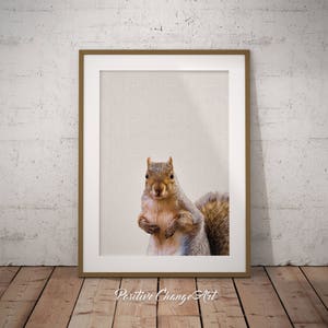 Woodland Squirrel, Nursery Forest Art, Forest Nursery Print, Squirrel Print Art, Forest Art Nursery, Nursery Woodland Print, Forest Decor