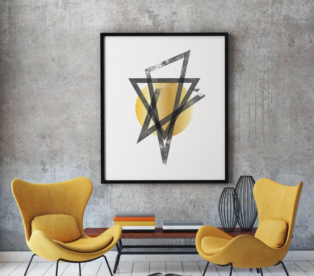 Geometry Decor Gold Geometric Decor, Geometric Art, Geometric Print, Minimalist Poster ...