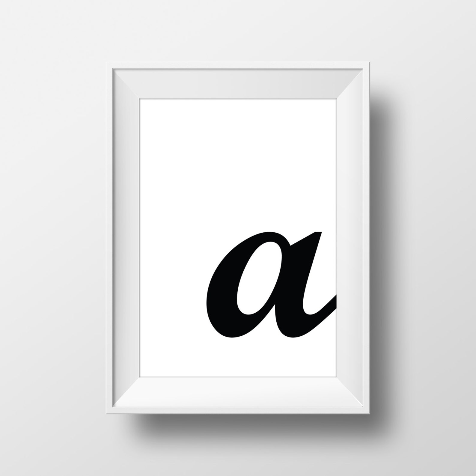 Letter A Art Black Letter A Letter A Wall Art Letter A Etsy