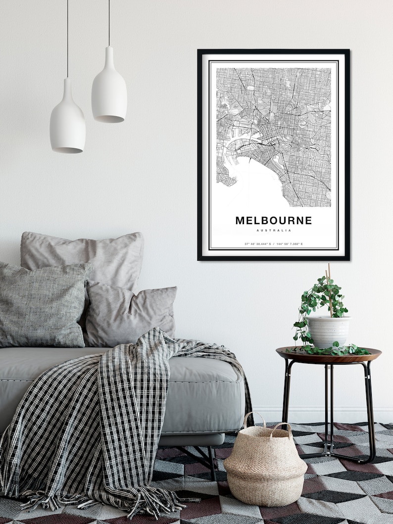 Melbourne Map Print, Printable Map Of Melbourne, City Map Art, Melbourne Print Poster Gift, Melbourne Map Art, Melbourne Poster image 8