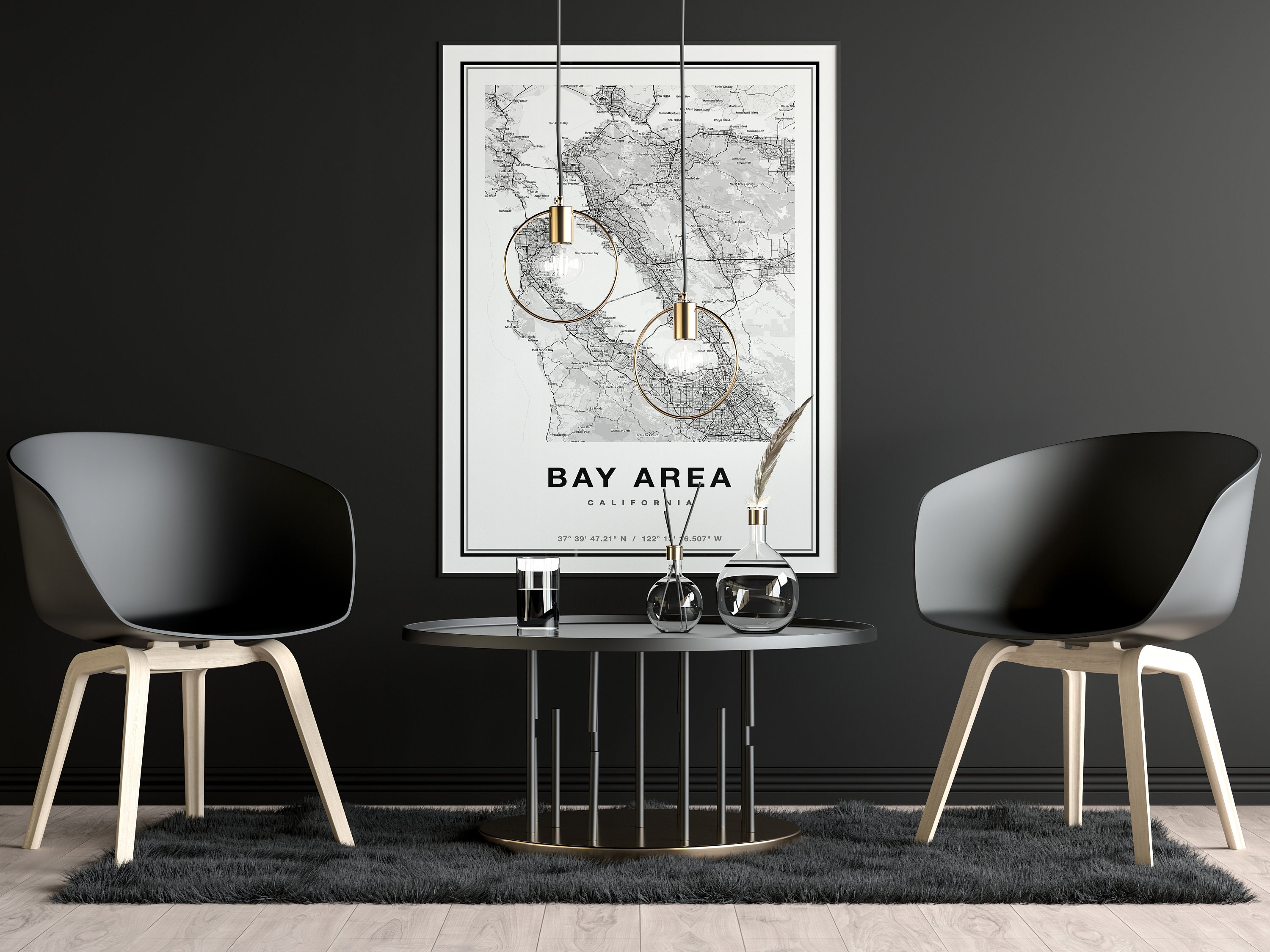 Bay Area Map Print Map of Bay Area City Map Bay Area Print - Etsy