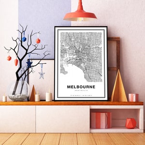 Melbourne Map Print, Printable Map Of Melbourne, City Map Art, Melbourne Print Poster Gift, Melbourne Map Art, Melbourne Poster image 7
