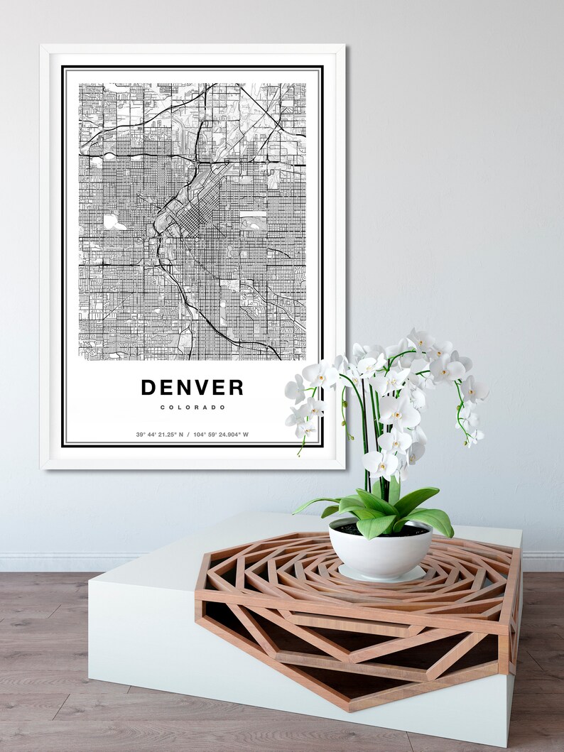 Denver Map With Street Names Printable Denver Map Denver Etsy New Zealand Denver map with street names printable denver map denver etsy new zealand