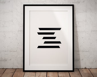 Extreme Minimalism, Minimalist Geometric Art Print, Large Minimalist Art Print, Printable Geometric Wall Art Print, Affiche Scandinave