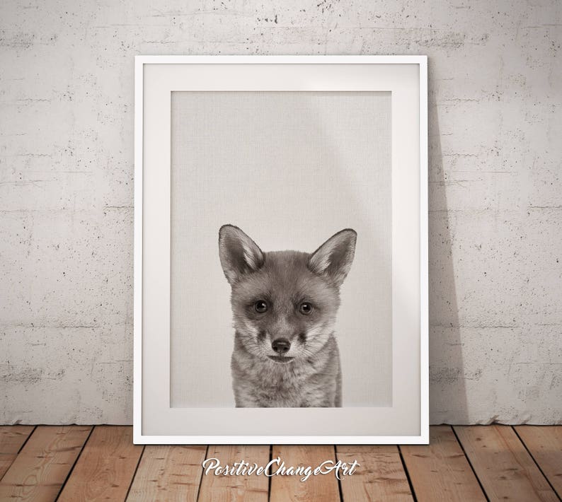Woodland Fox Art Print Nursery Fox Printable Art Woodland Fox Wall Art Nursery Fox Baby Nursery Fox Wall Decor Woodland Fox Printable
