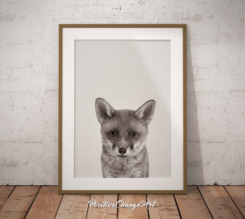 Woodland Fox Art Print Nursery Fox Printable Art Woodland Fox Wall Art Nursery Fox Baby Nursery Fox Wall Decor Woodland Fox Printable