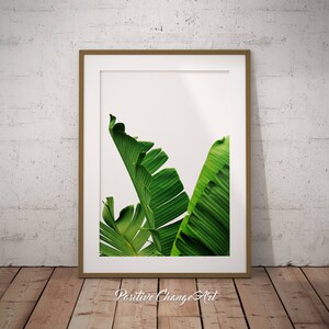 Foglie di banana, Stampa foglia di banana, Stampa foglia tropicale, Decorazione foglia di banana, Arte da parete foglia di banana, Foglia di banana stampabile, Poster di foglie di banana