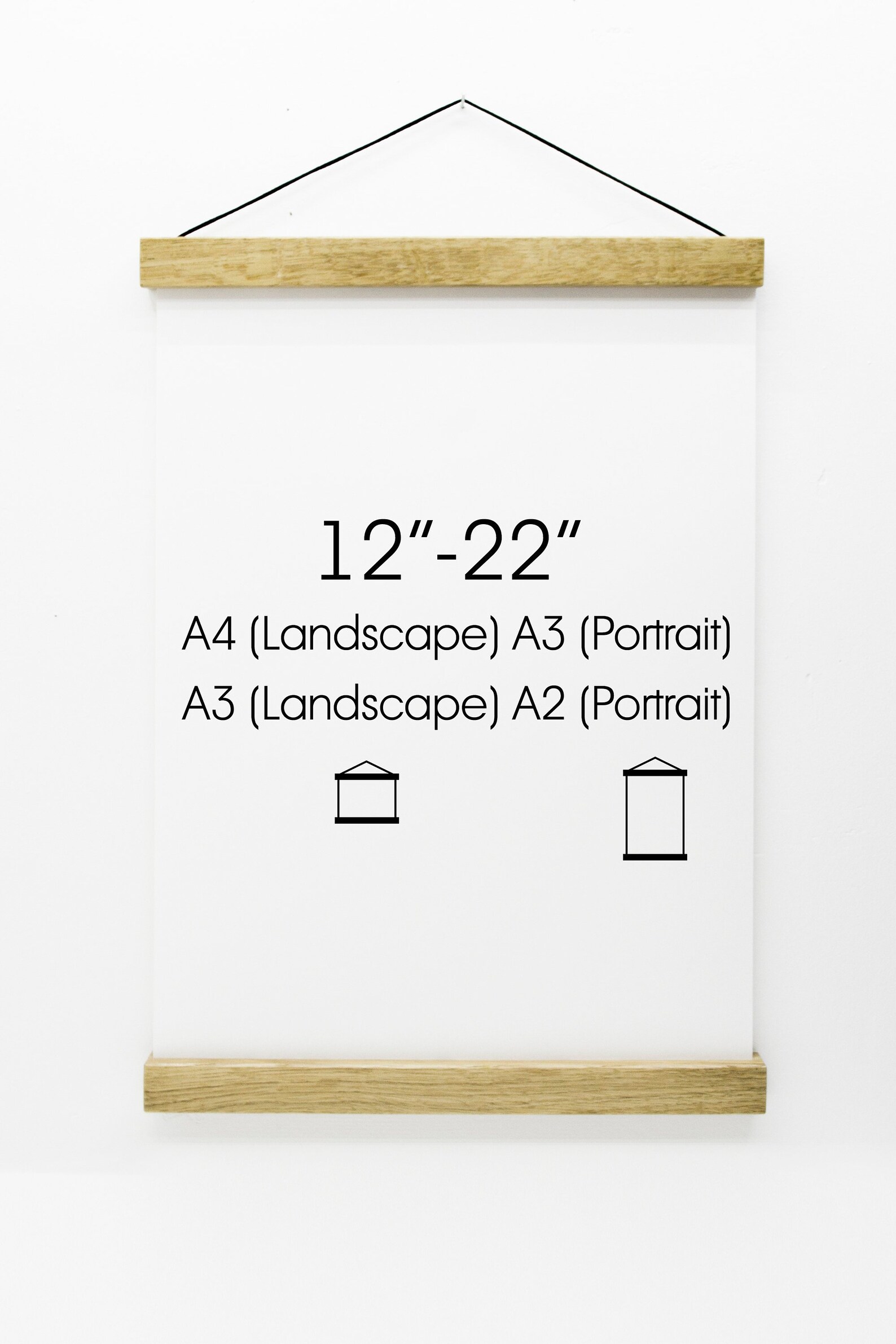 A4 A3 A2 Photo Frame Wood Poster Hanger Scandinavian Modern Etsy