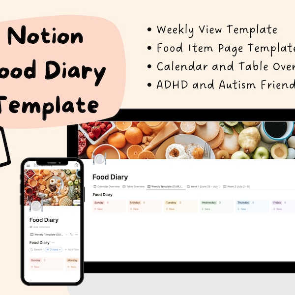 Food Diary Notion Template