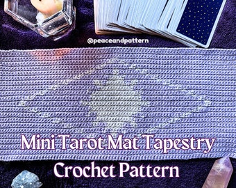 Mini Tarot Mat Tapestry Crochet Pattern