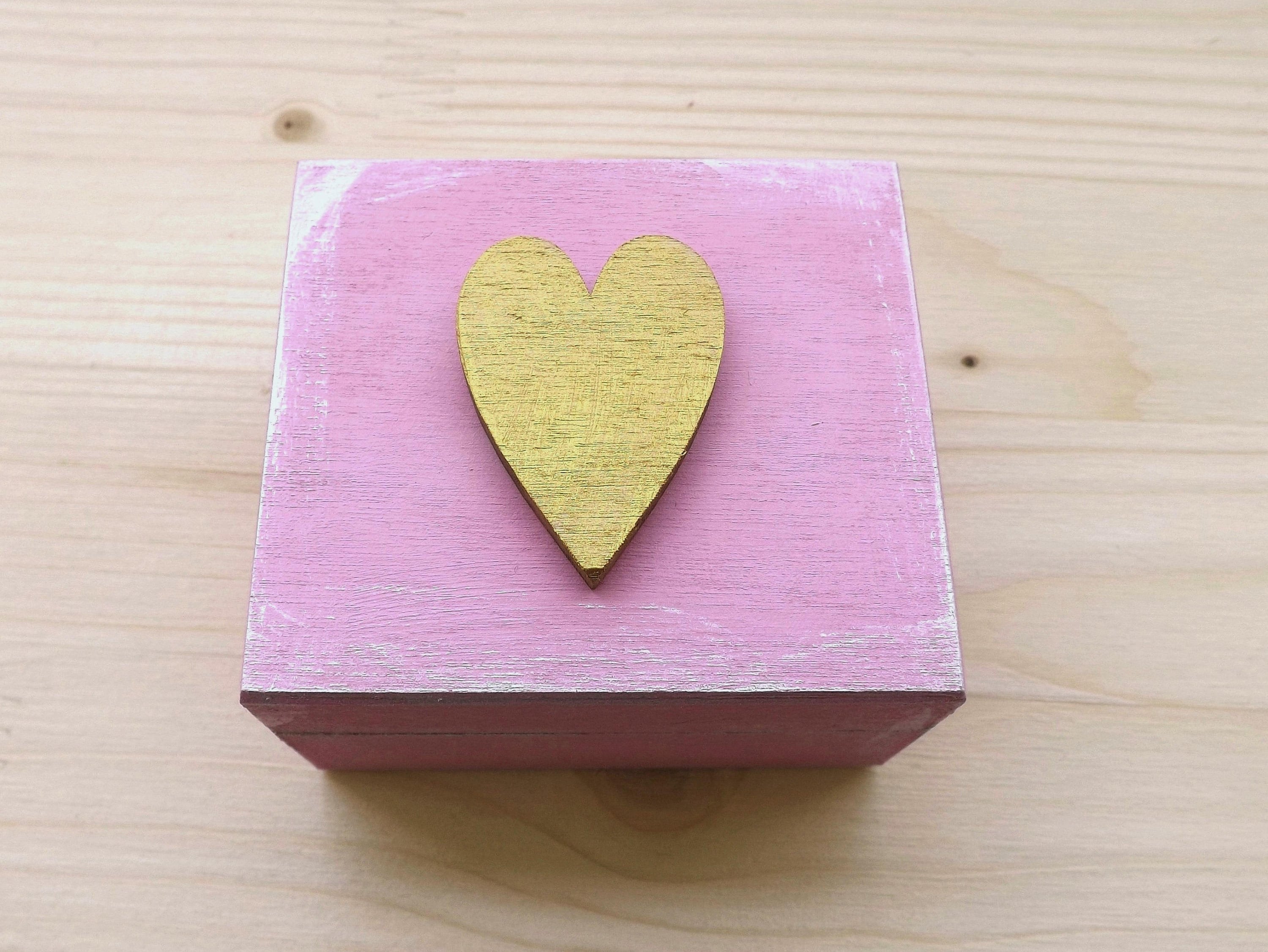 Scatoline Di Legno A Forma Di Cuore - 2 Pezzi - Non Dipinte - Fai Da Te, Decorazioni, Regali