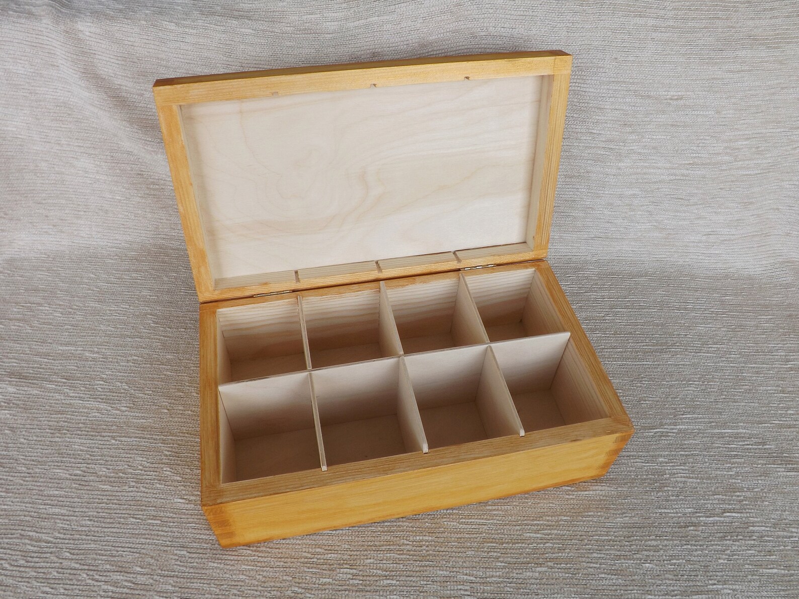 Big Wood Tea Chest With Lavender Handpainted Custom Wooden Etsy