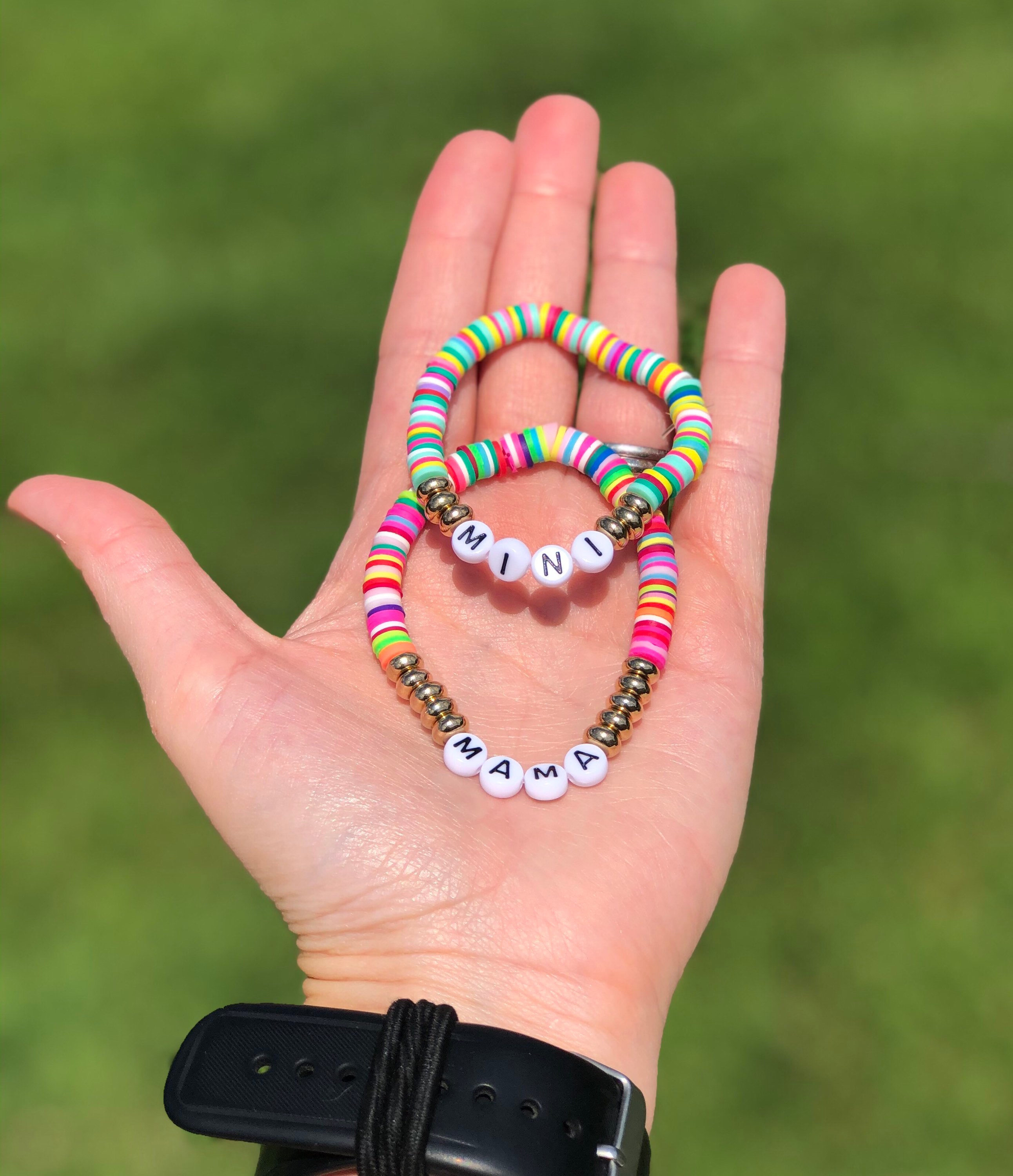 Colorful Custom Clay Bead Bracelet | Etsy