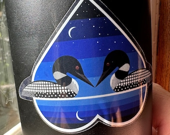 Evening Loon Sticker